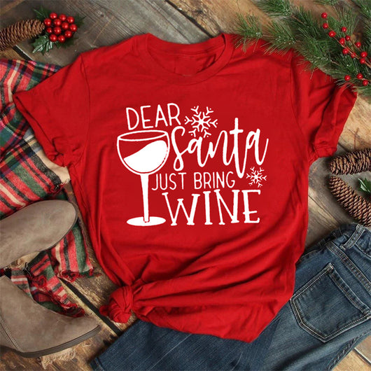 Playera de Pareja Navideña con Copas de Vino para Él y Ella - Image 5
