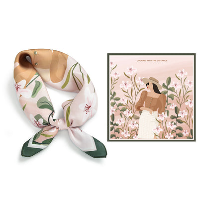 Pañuelo Cuadrado de Seda Premium Versátil para Mujer - Image 51