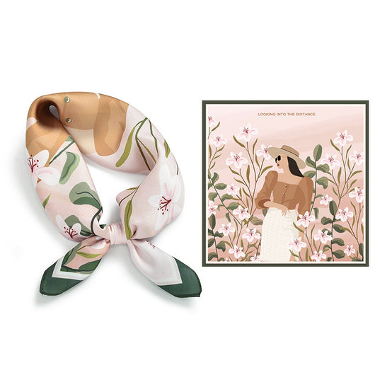Pañuelo Cuadrado de Seda Premium Versátil para Mujer - Image 51