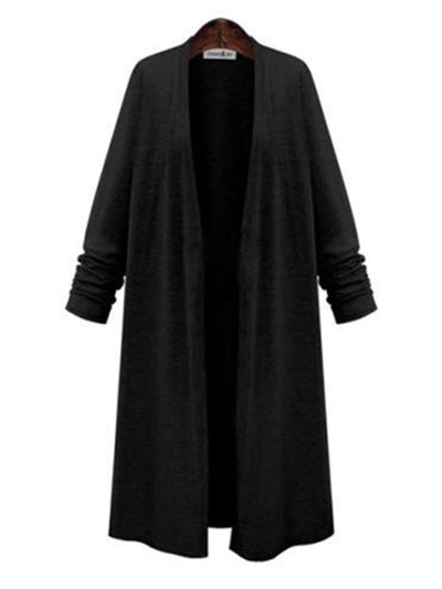 Cardigan Trench Largo de Punto para Mujer - Image 4