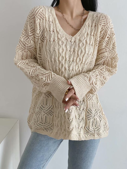 Suéter Calado Otoño Suelto para Mujer Casual - Image 23