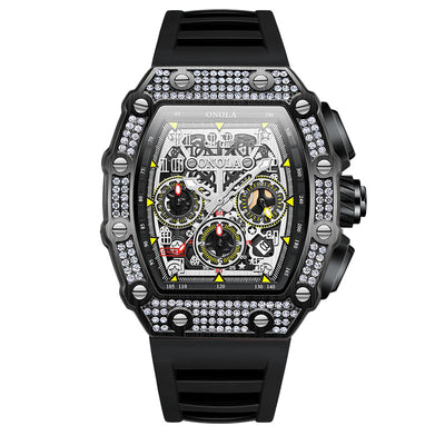 Reloj Mecánico Multifuncional con Diamantes - Elegancia y Precisión - Image 3