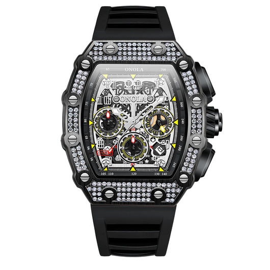 Reloj Mecánico Multifuncional con Diamantes - Elegancia y Precisión - Image 3