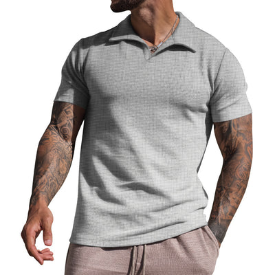 Polo Casual de Cuello V para Hombre - Colores Sólidos - Image 34