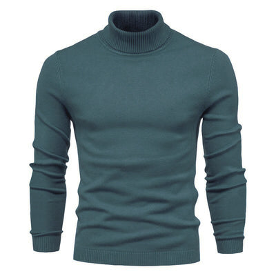 Suéter Cuello Alto Slim Fit Básico para Hombre - Abrigo Casual Invierno - Image 14
