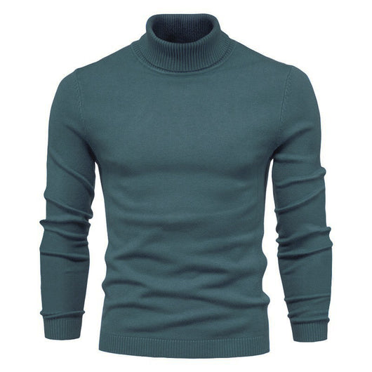 Suéter Cuello Alto Slim Fit Básico para Hombre - Abrigo Casual Invierno - Image 14