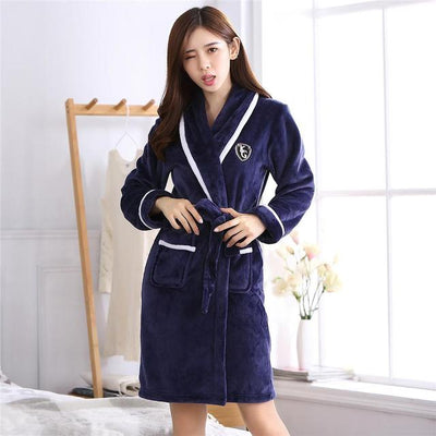 Bata de Franela Invierno Elegante para Dormir - Image 49
