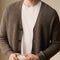 Cardigan de Lana Tejido Cuello V Casual Hombre Otoño Invierno