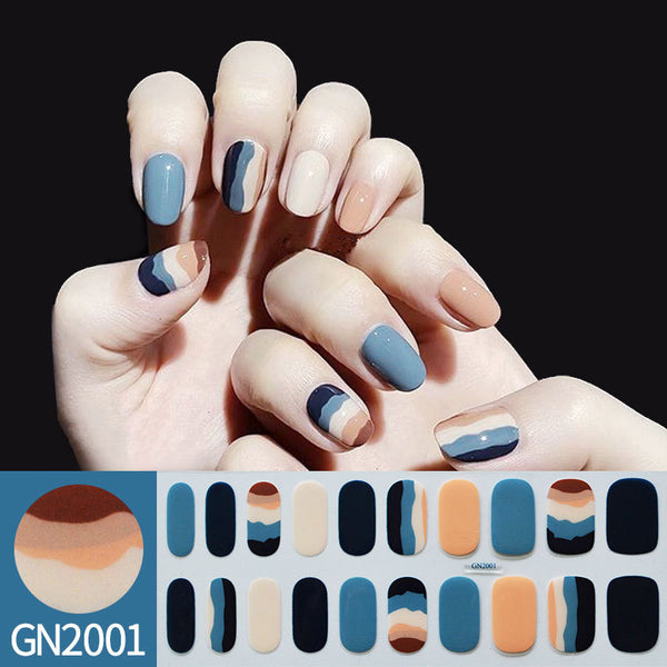 Pegatinas de Uñas Gel sin Horno con Diseño de Líneas Geométricas - Image 6