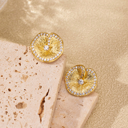 Aretes de Plata 925 con Diseño de Hoja de Loto Texturizada - Image 10