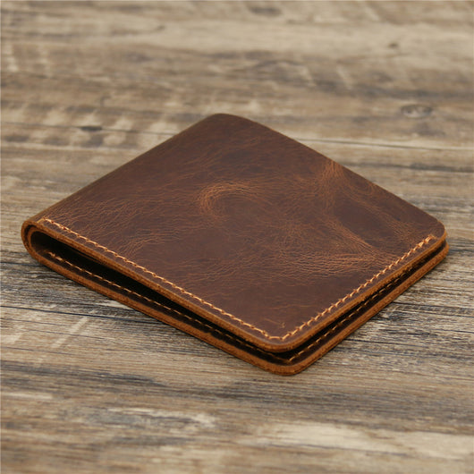 Billetera de Cuero Crazy Horse Estilo Retro Europeo Americano para Hombre - Image 37