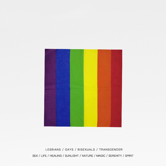 Pañuelo Cuadrado LGBT Arcoíris de Algodón Transpirable para Exterior - Image 4