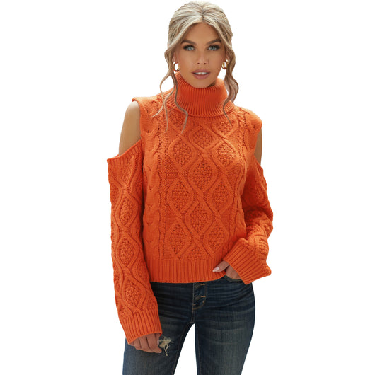 Suéter Cuello Alto sin Tirantes Twist Sexy para Mujer - Image 2