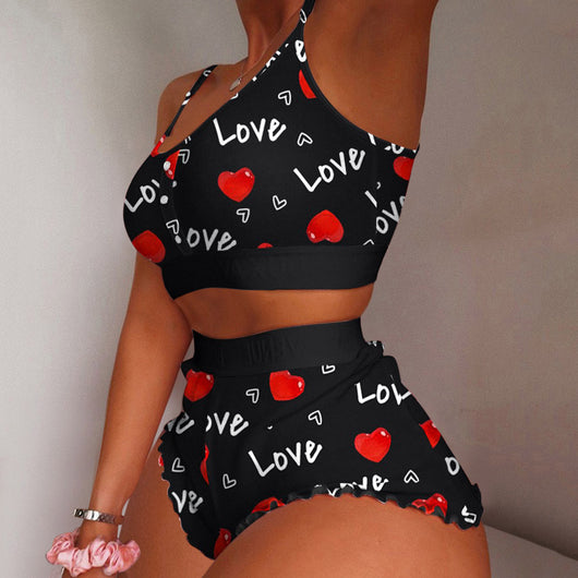 Bikini Dos Piezas Estampado con Tirantes Ajustables - Image 8