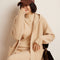 Cardigan Tejido Reversible Oversized con Capucha para Otoño e Invierno