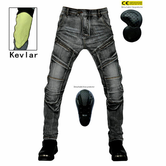 Pantalones de Motocicleta Kevlar para Hombre - Pantalones de Conducción de Alta Elasticidad