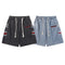 Shorts Jeans Largos Estilo Americano Lavado