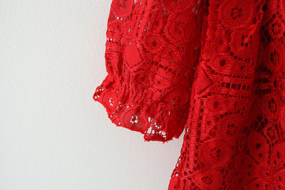 Vestido Infantil Manga Larga con Cuello de Encaje - Image 14