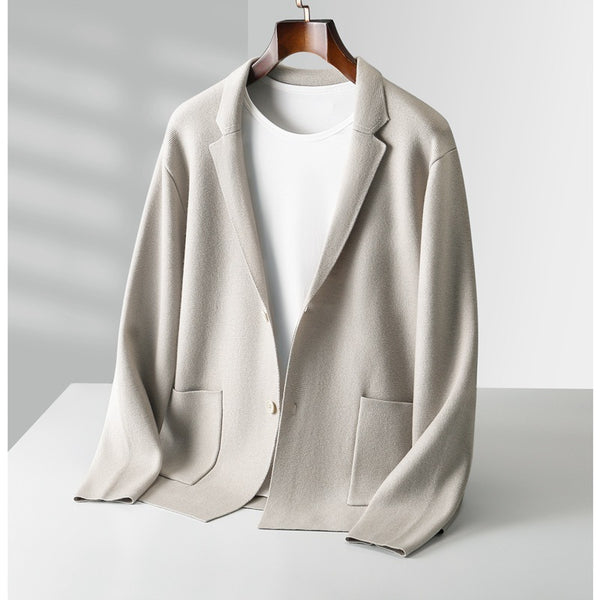 Cardigan de Cachemira para Hombre - Suéter Grueso Business Casual