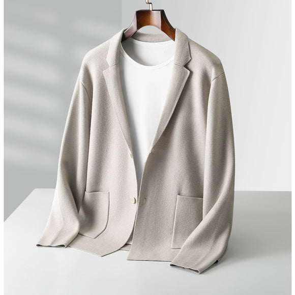 Cardigan de Cachemira para Hombre - Suéter Grueso Business Casual