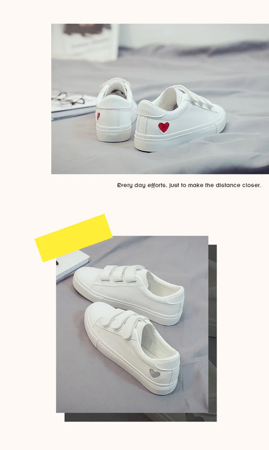 Tenis Escolares Blancos Estilo Coreano - Image 12