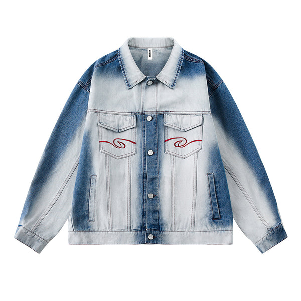Chaqueta Denim Tie-Dye Degradado - Diseño Exclusivo Primavera Otoño