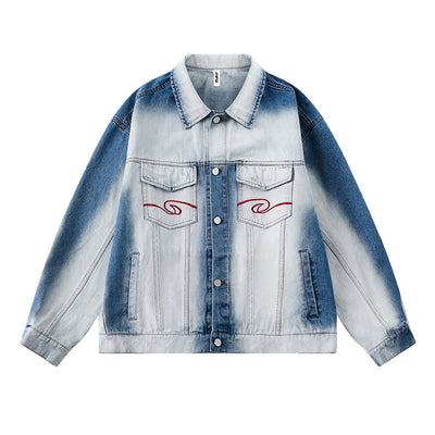 Chaqueta Denim Tie-Dye Degradado - Diseño Exclusivo Primavera Otoño