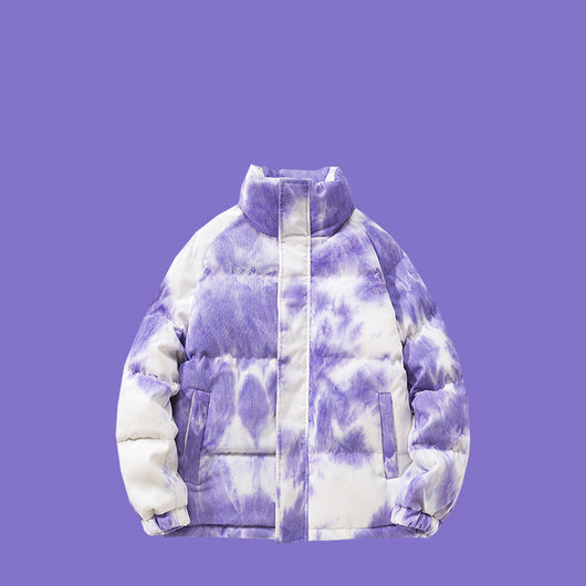 Abrigo de Invierno Tie-dye en Pana de Algodón para Hombre - Image 11