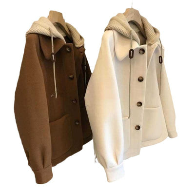Abrigo de Lana Acolchado con Capucha - Diseño Patchwork Exclusivo para Otoño e Invierno - Image 5
