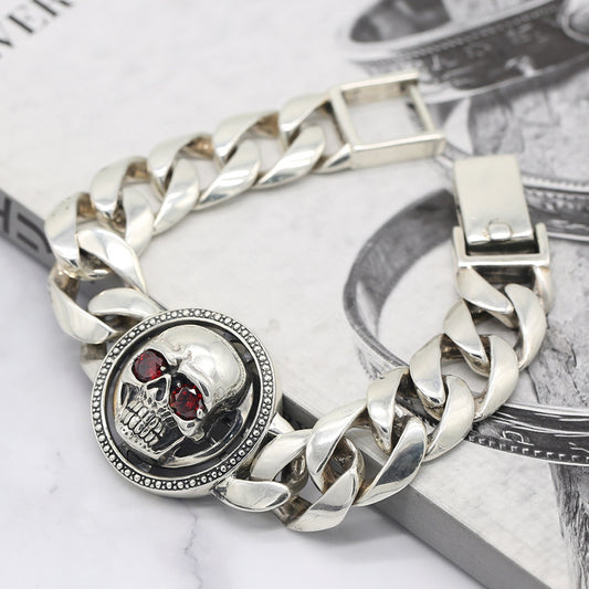 Pulsera de Plata Tailandesa S925 Vintage - Estilo Hipster para Hombre