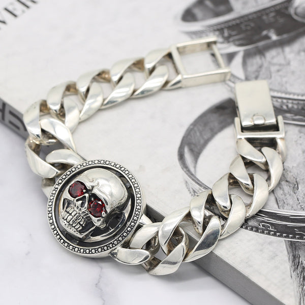 Pulsera de Plata Tailandesa S925 Vintage - Estilo Hipster para Hombre