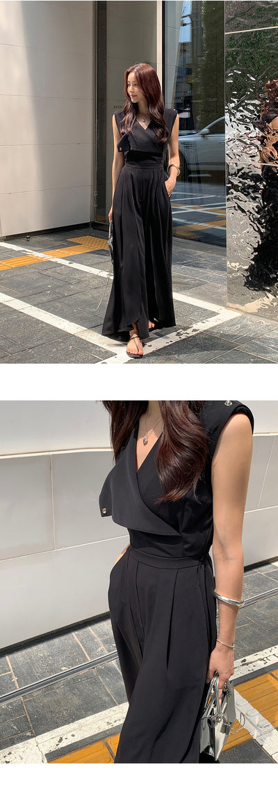 Jumpsuit Elegante para Mujer con Escote V y Abertura Lateral - Image 18