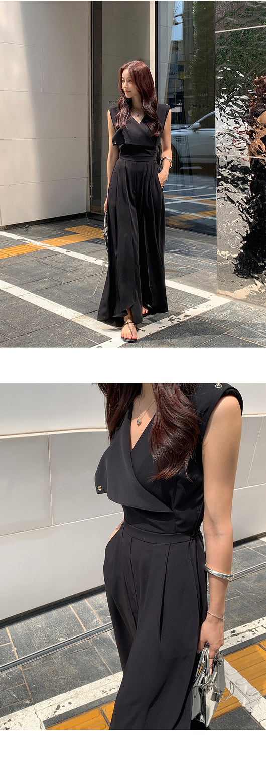 Jumpsuit Elegante para Mujer con Escote V y Abertura Lateral - Image 18