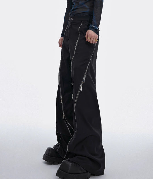 Pantalón de Traje con Diseño de Cierre Deconstruido y Micro-Tirador - Image 4