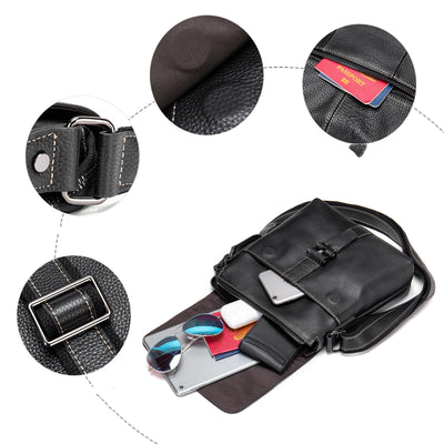 Bolsa de Cuero Genuino Grande para Hombre con Capacidad Expandible - Image 6