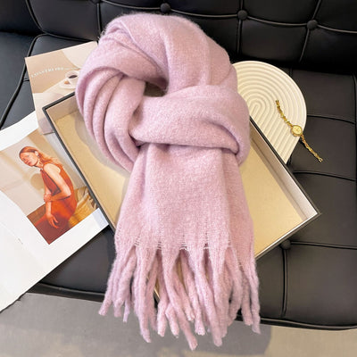 Chal Térmico de Mohair - Bufanda Gruesa para Invierno Colores Sólidos - Image 40