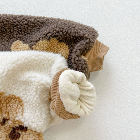 Mameluco de Bebé Otoño Invierno Estilo Coreano con Pelaje de Cordero - Image 10