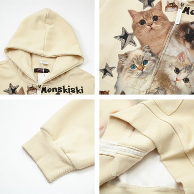 Sudadera Con Capucha Estampado Gato Divertido Unisex - Image 5
