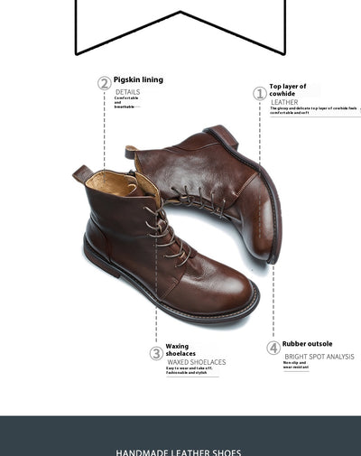 Botas Martin de Cuero Genuino Vintage Hechas a Mano - Image 12