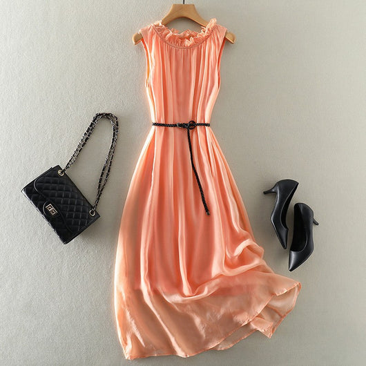 Vestido Chaleco Elegante sin Mangas Efecto Silueta Esbelta - Image 19