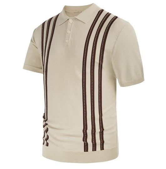 Polo Casual Manga Corta a Rayas para Hombre - Image 16