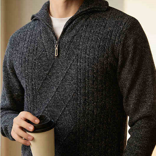 Suéter Cálido de Punto para Hombre