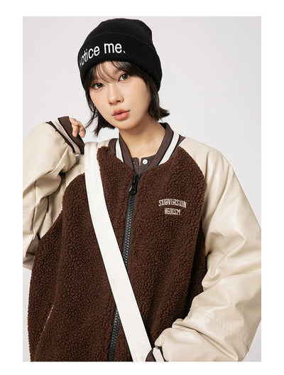 Chaqueta de Cuero PU Estilo Retro Americano con Letras Bordadas para Hombre - Image 19