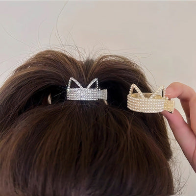 Clip Antideslizante con Cristales para Cabello Fino y Quebradizo