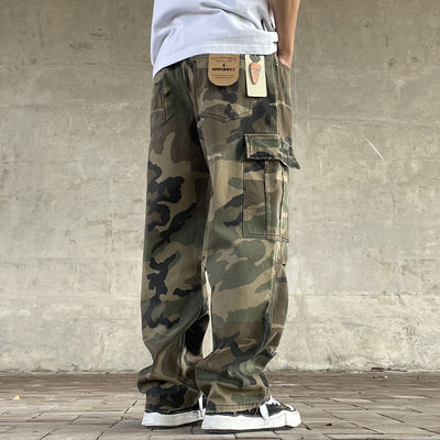 Pantalones de Trabajo Camuflaje Holgados Estilo Urbano Retro Americano - Image 14