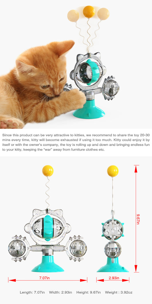 Juguete Interactivo para Gatos con Pelota Dispensadora y Ventosa - Image 12