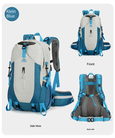 Mochila de Trekking AZELA Electron 40L - Blanco y Azul Marino para Senderismo y Viajes - Image 52