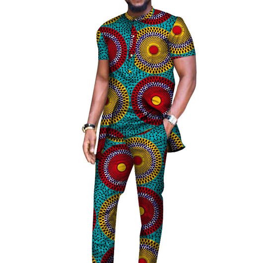 Conjunto Africano de Algodón para Hombre: Camisa Manga Larga y Pantalón - Image 18