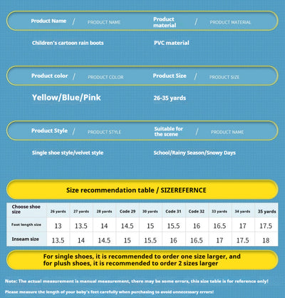 Botas Impermeables Infantiles Antideslizantes para Otoño e Invierno - Image 13