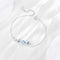 Sterling Plateado Niche Haze Azul Starry Sky Glazed Leaf Necklace Leaf bracelet